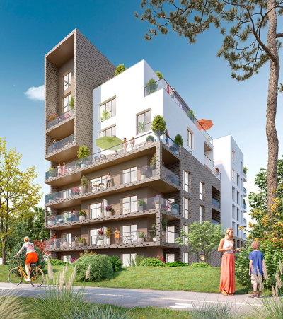 Programme neuf Green : Appartements Neufs Rennes : Francisco-Ferrer - Vern - Landry - Poterie référence 6855