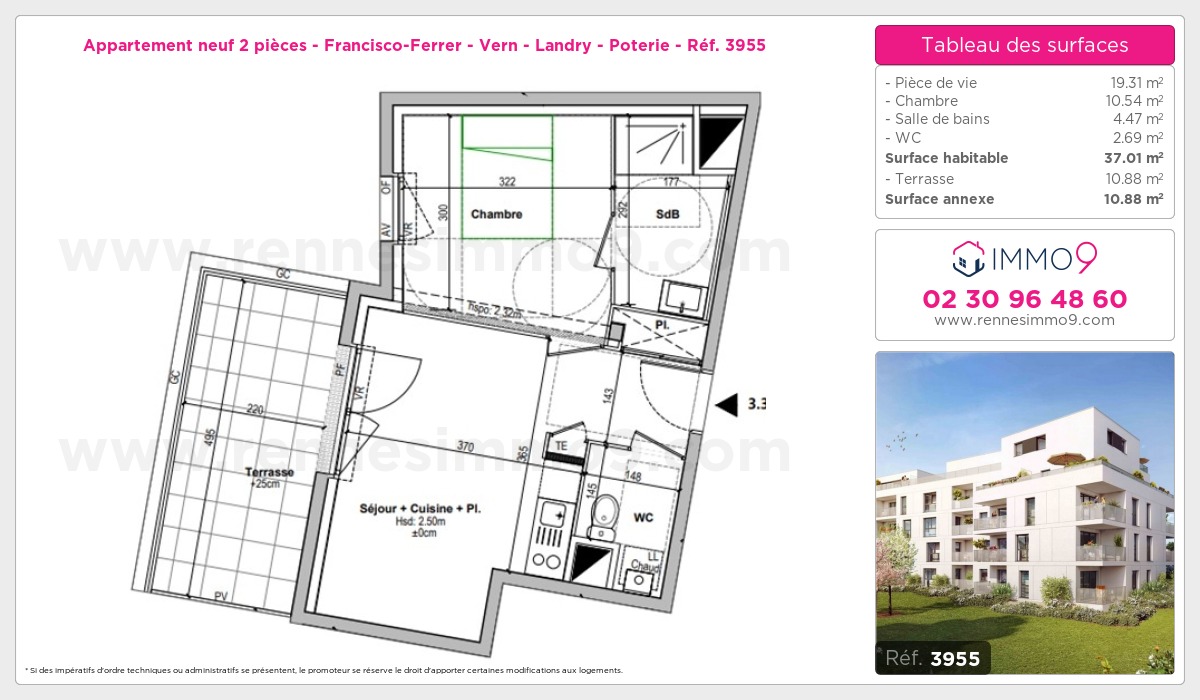 Plan et surfaces, Programme neuf  Référence n° 