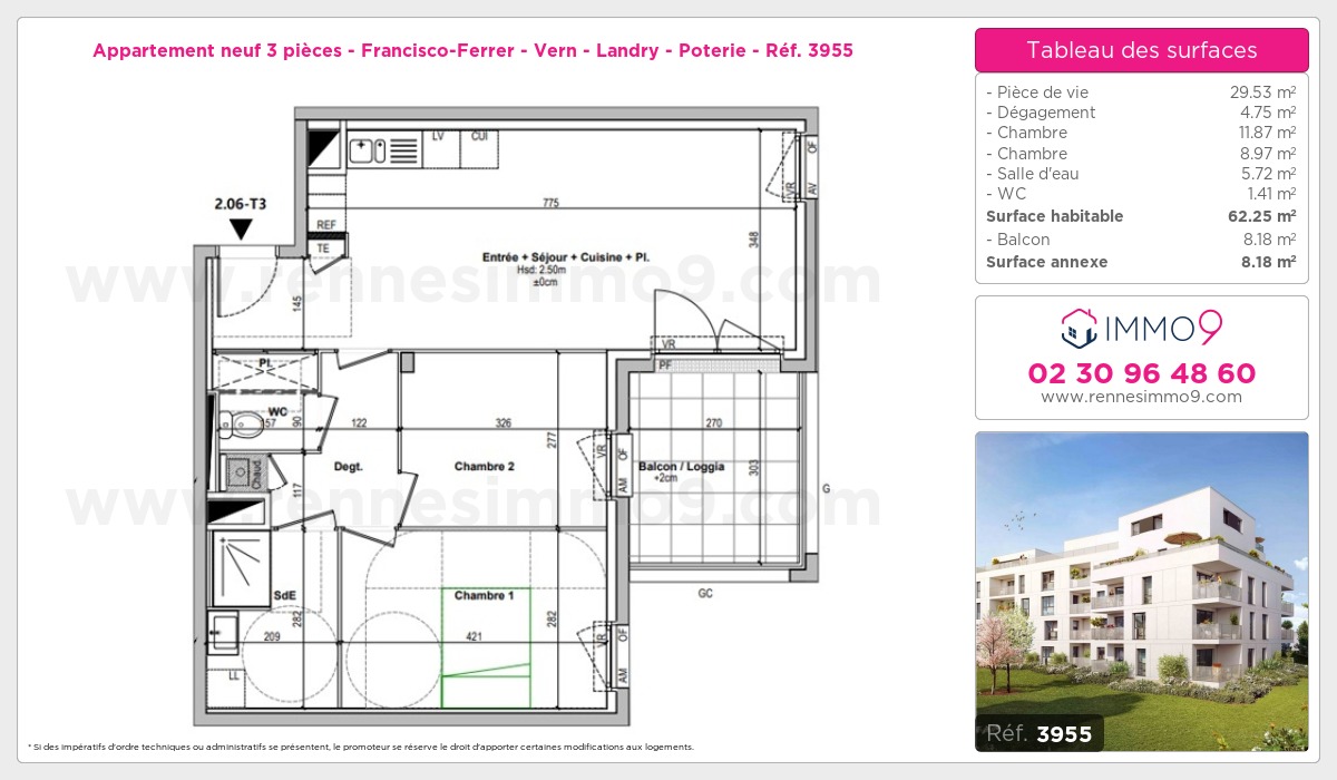 Plan et surfaces, Programme neuf  Référence n° 