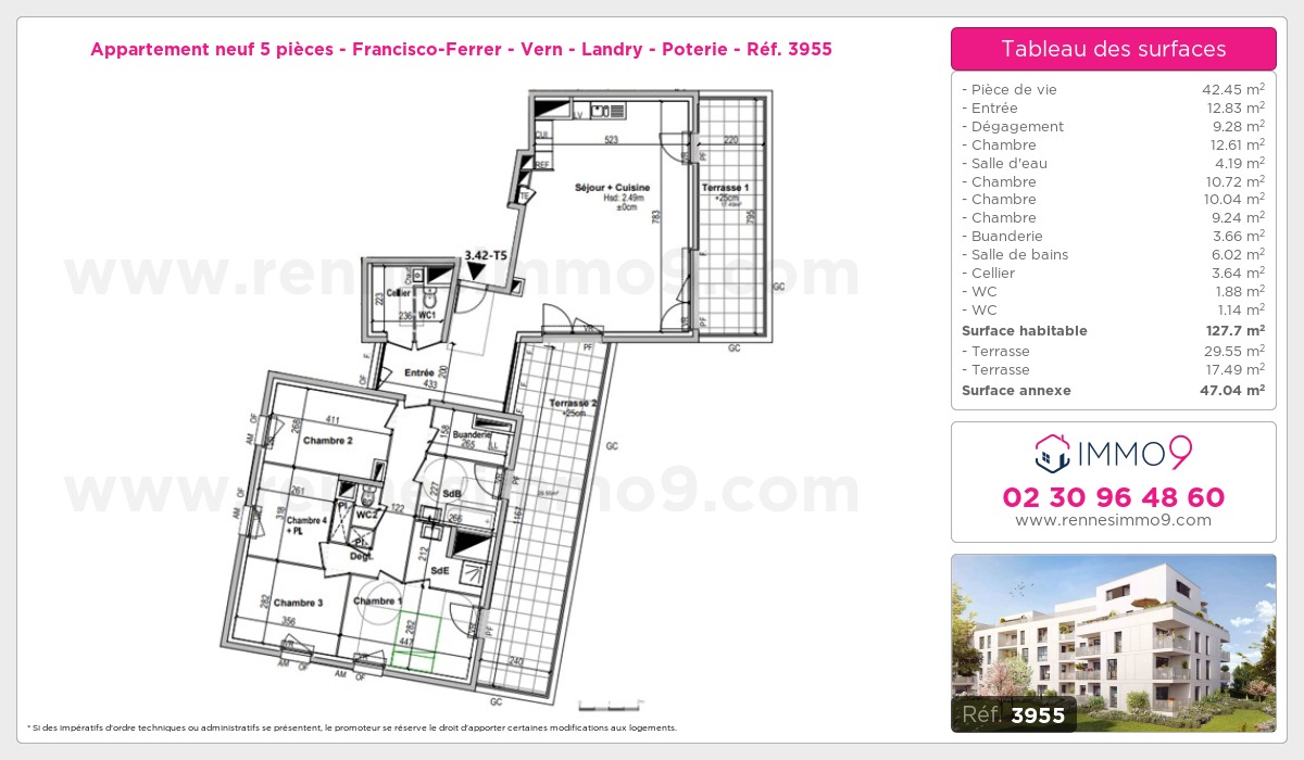 Plan et surfaces, Programme neuf  Référence n° 