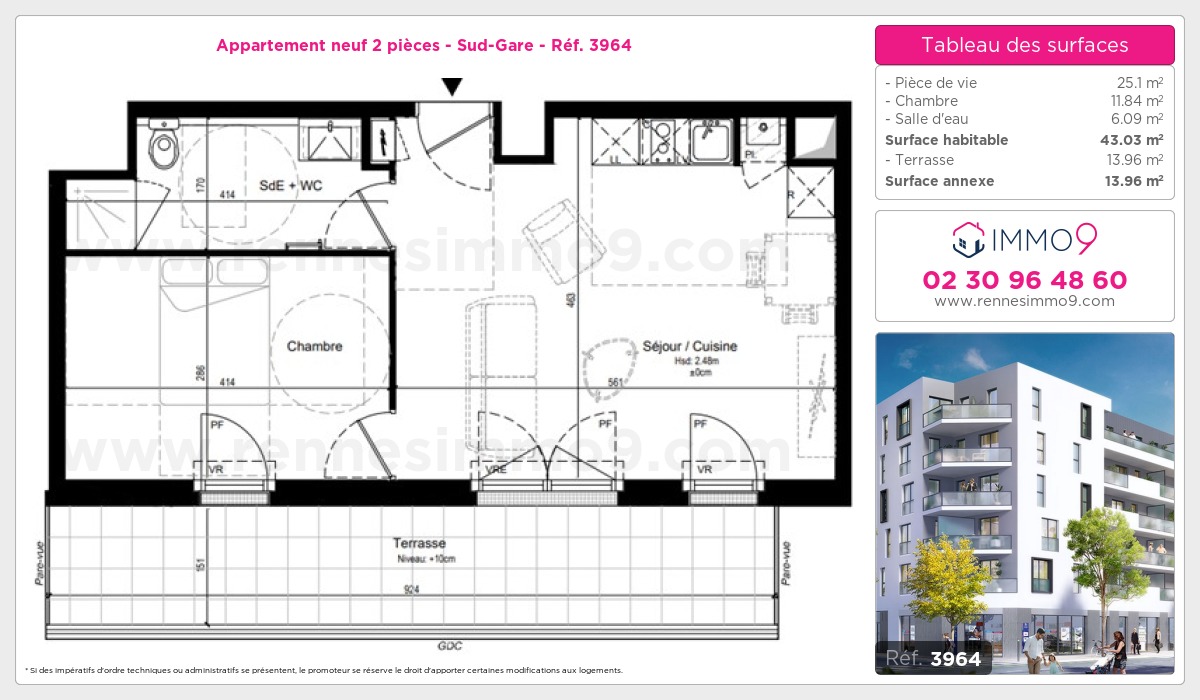 Plan et surfaces, Programme neuf  Référence n° 