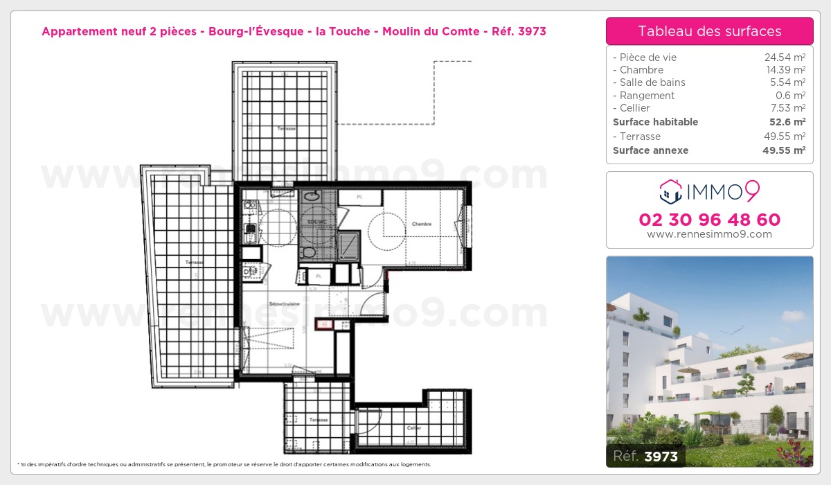 Plan et surfaces, Programme neuf  Référence n° 