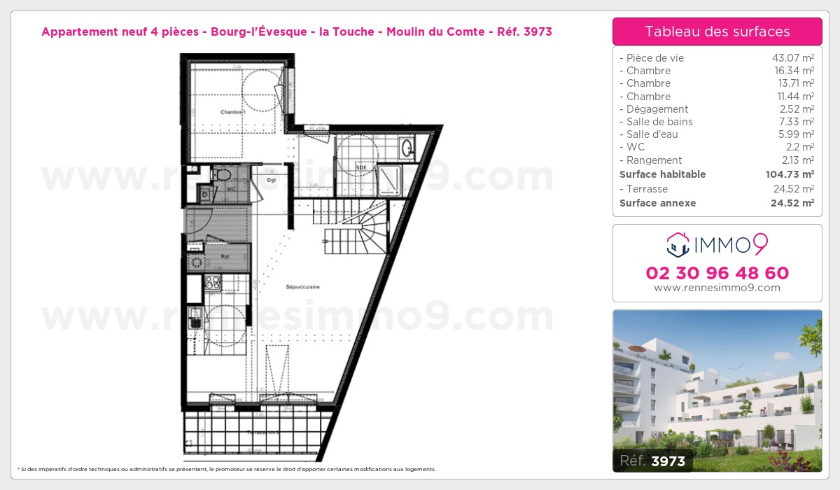 Plan et surfaces, Programme neuf  Référence n° 