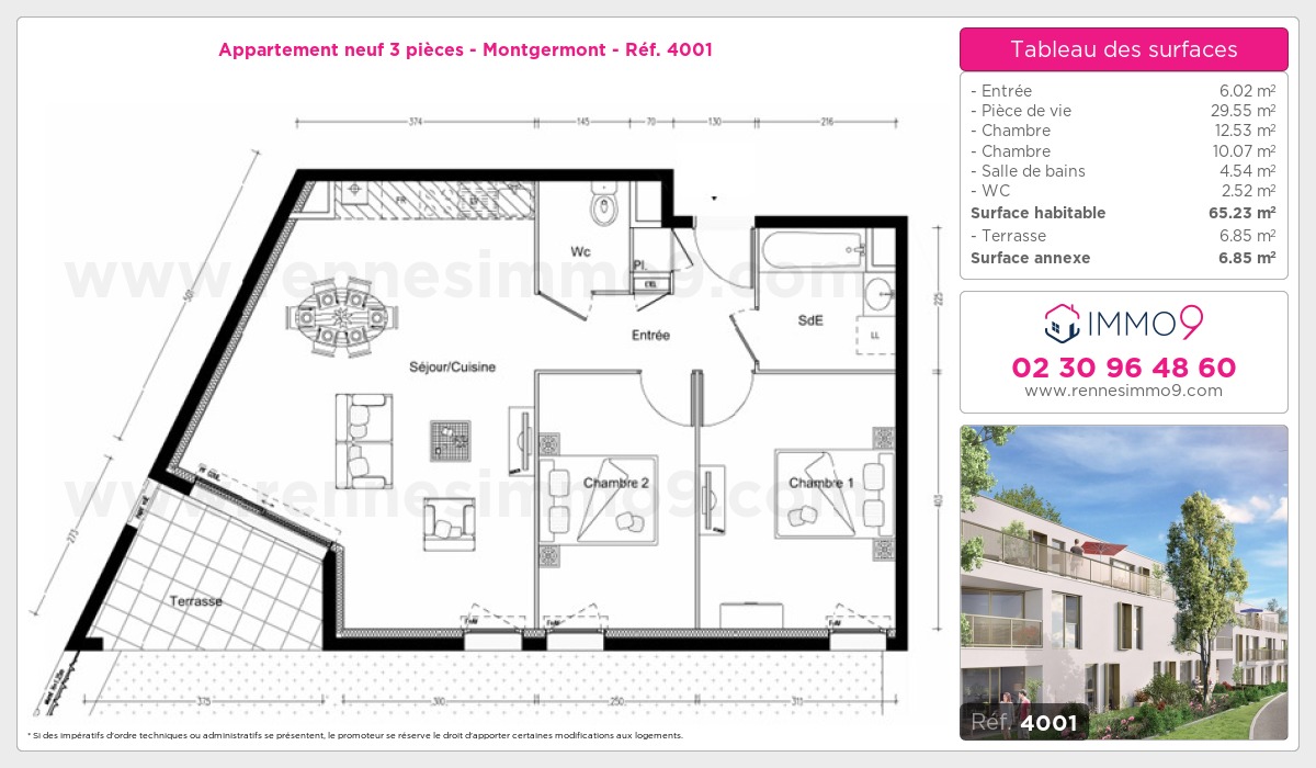 Plan et surfaces, Programme neuf  Référence n° 