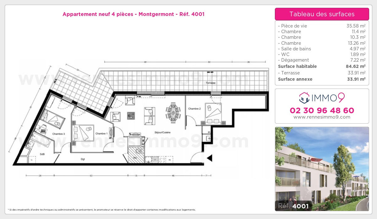 Plan et surfaces, Programme neuf  Référence n° 