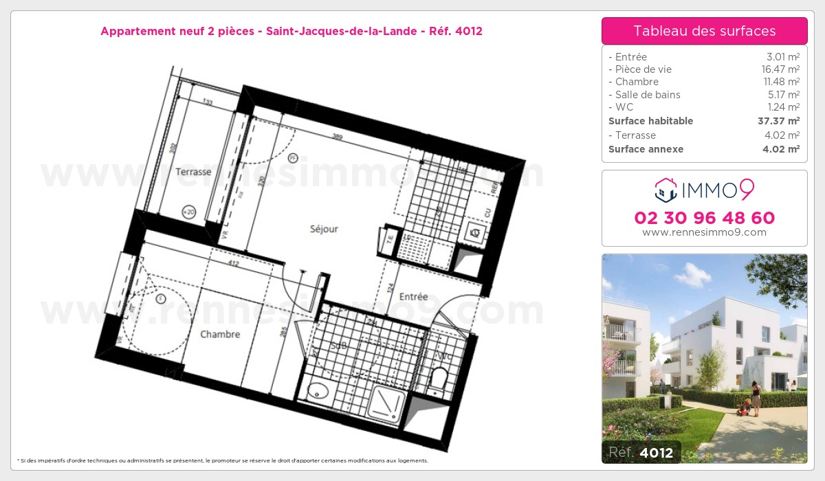 Plan et surfaces, Programme neuf  Référence n° 