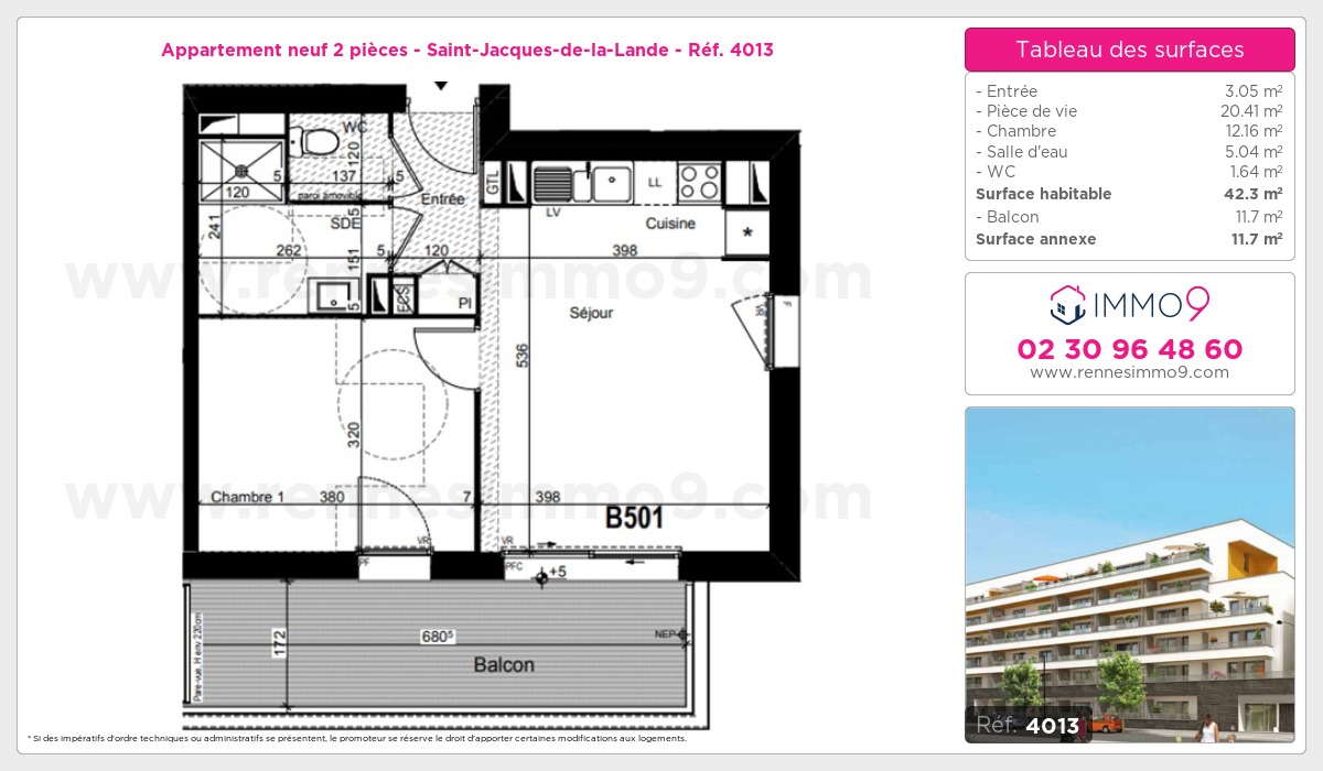 Plan et surfaces, Programme neuf  Référence n° 