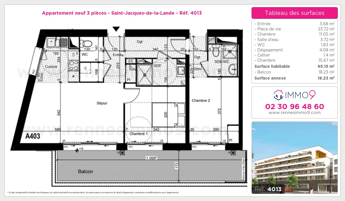 Plan et surfaces, Programme neuf  Référence n° 