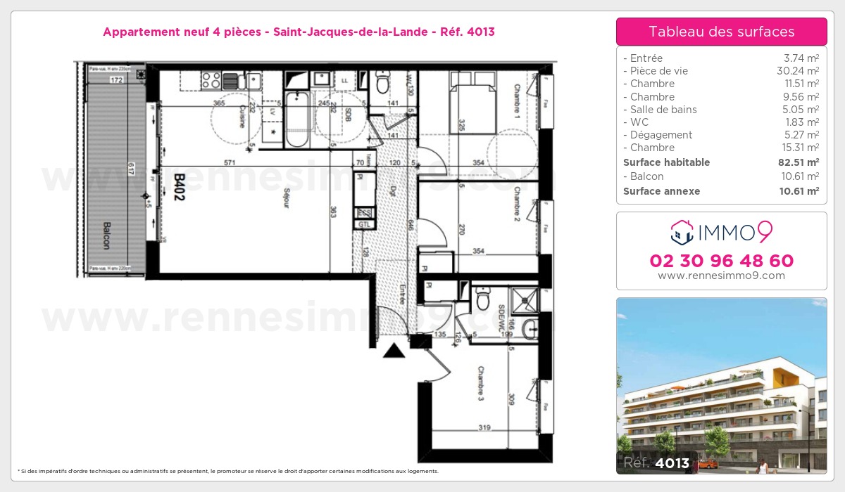 Plan et surfaces, Programme neuf  Référence n° 