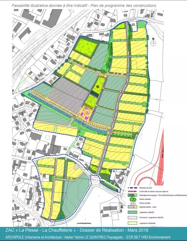 Plan d'aménagement de la ZAC de La Plesse - La Chauffeterie Plan d'aménagement de la ZAC de La Plesse - La Chauffeterie