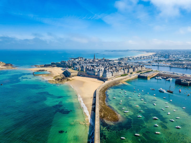 La ville de Saint-Malo vue du ciel