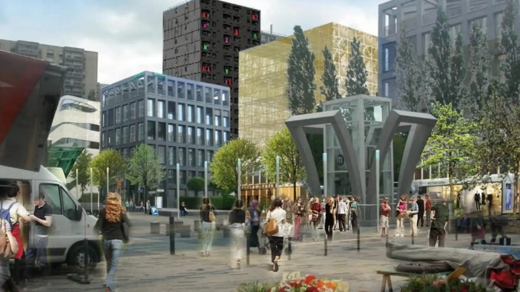 Le quartier du Blosne, à Rennes