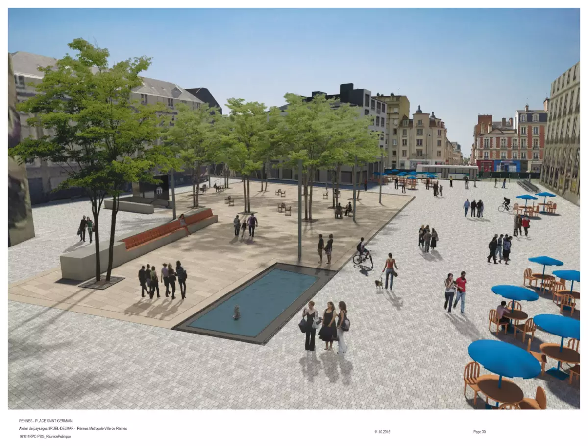 La place Saint-Germain rénovée, à Rennes La place Saint-Germain rénovée, à Rennes