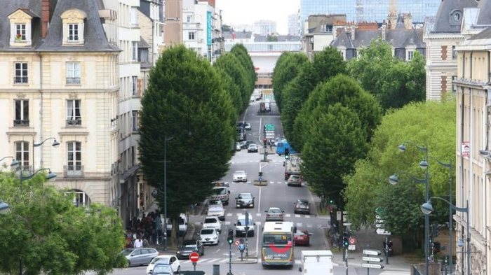 L'avenue Janvier avant les travaux