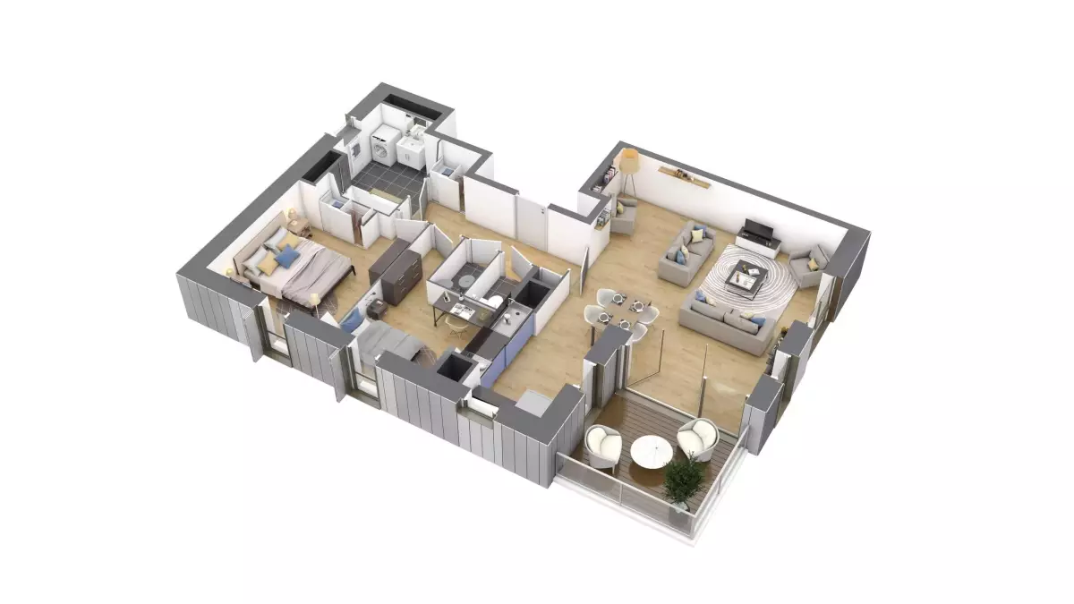 Programme neuf Symbioz : Appartements neufs à Bourg-l'Évesque - la Touche - Moulin du Comte référence 4173, aperçu n°3