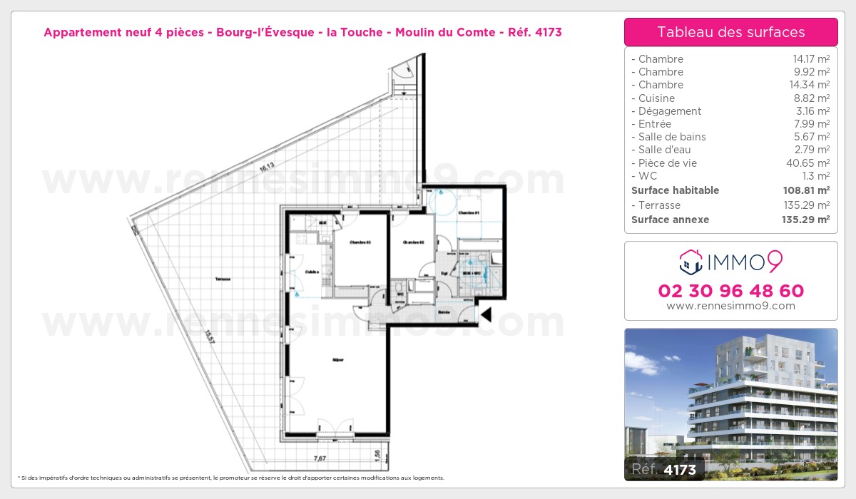 Plan et surfaces, Programme neuf  Référence n° 