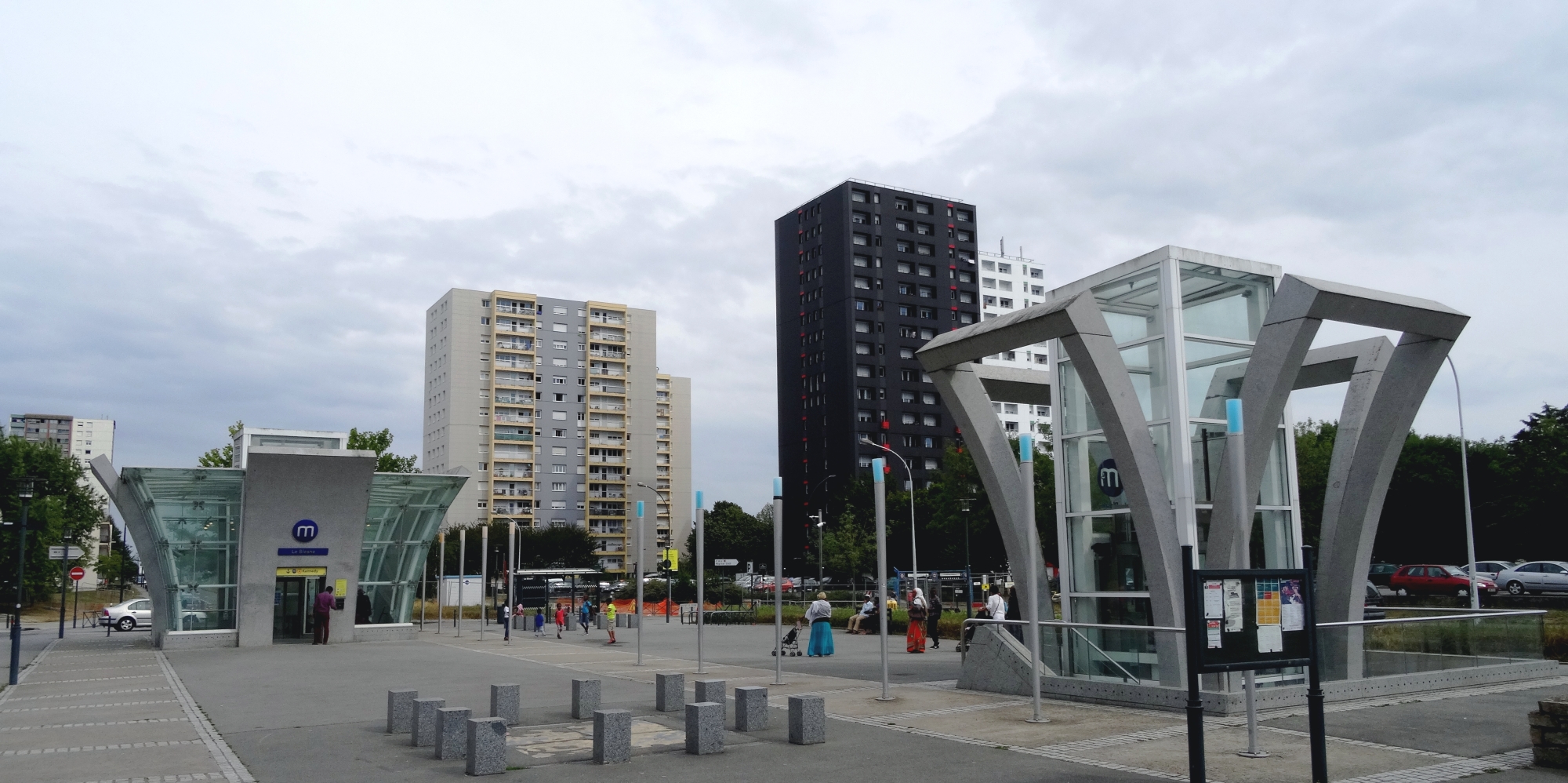 La station de métro du quartier du Blosne à Rennes