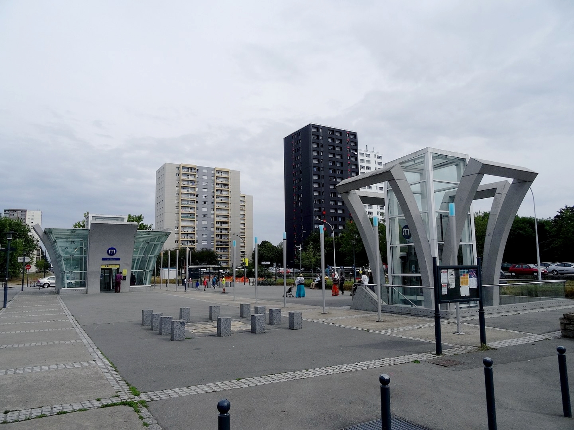 La station de métro du quartier du Blosne