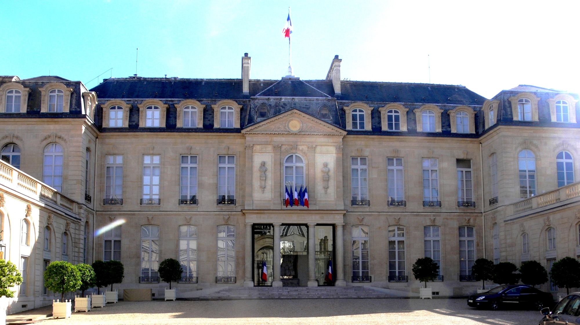 La cours intérieure du palais de l'Élysée