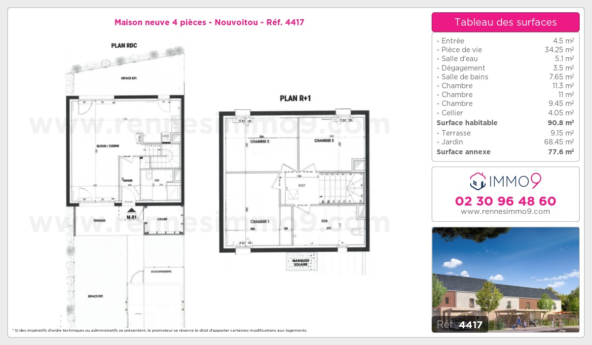 Plan et surfaces, Programme neuf  Référence n° 