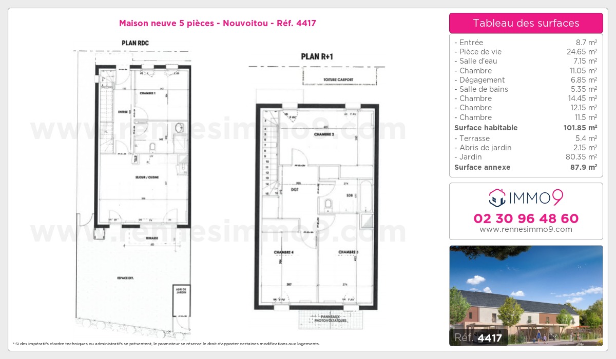 Plan et surfaces, Programme neuf  Référence n° 