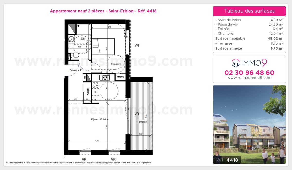 Plan et surfaces, Programme neuf  Référence n° 