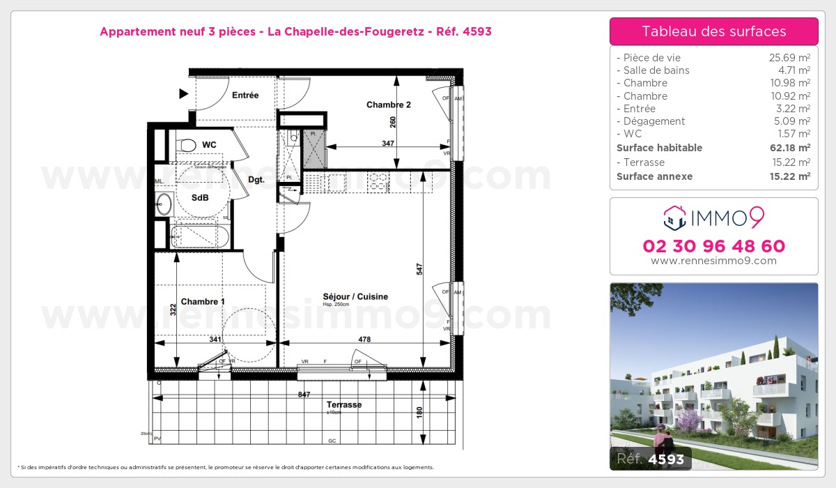 Plan et surfaces, Programme neuf  Référence n° 