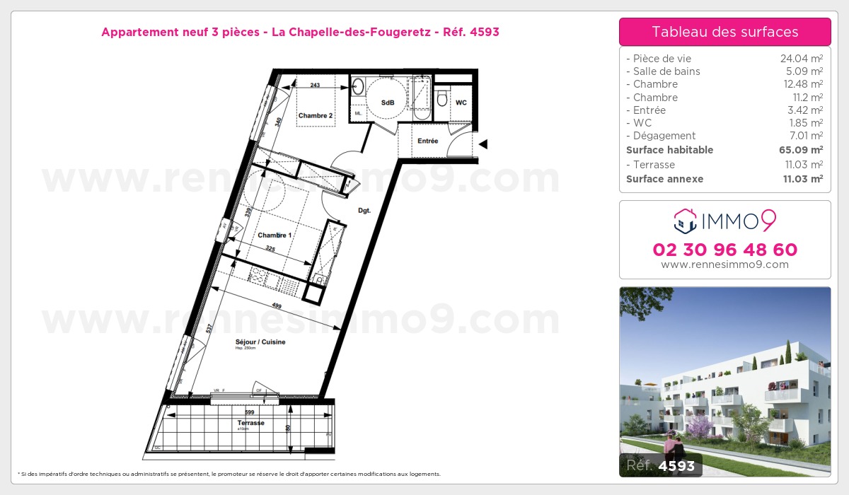 Plan et surfaces, Programme neuf  Référence n° 