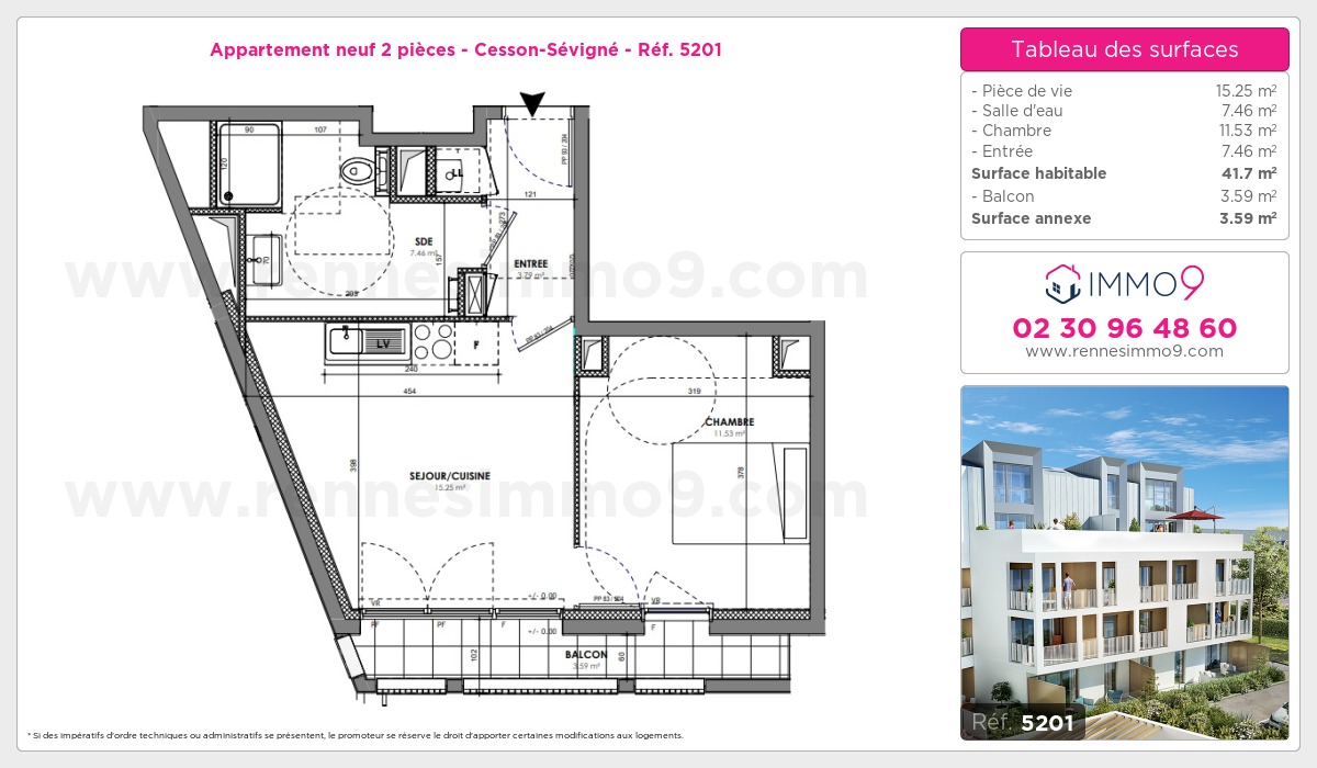 Plan et surfaces, Programme neuf  Référence n° 