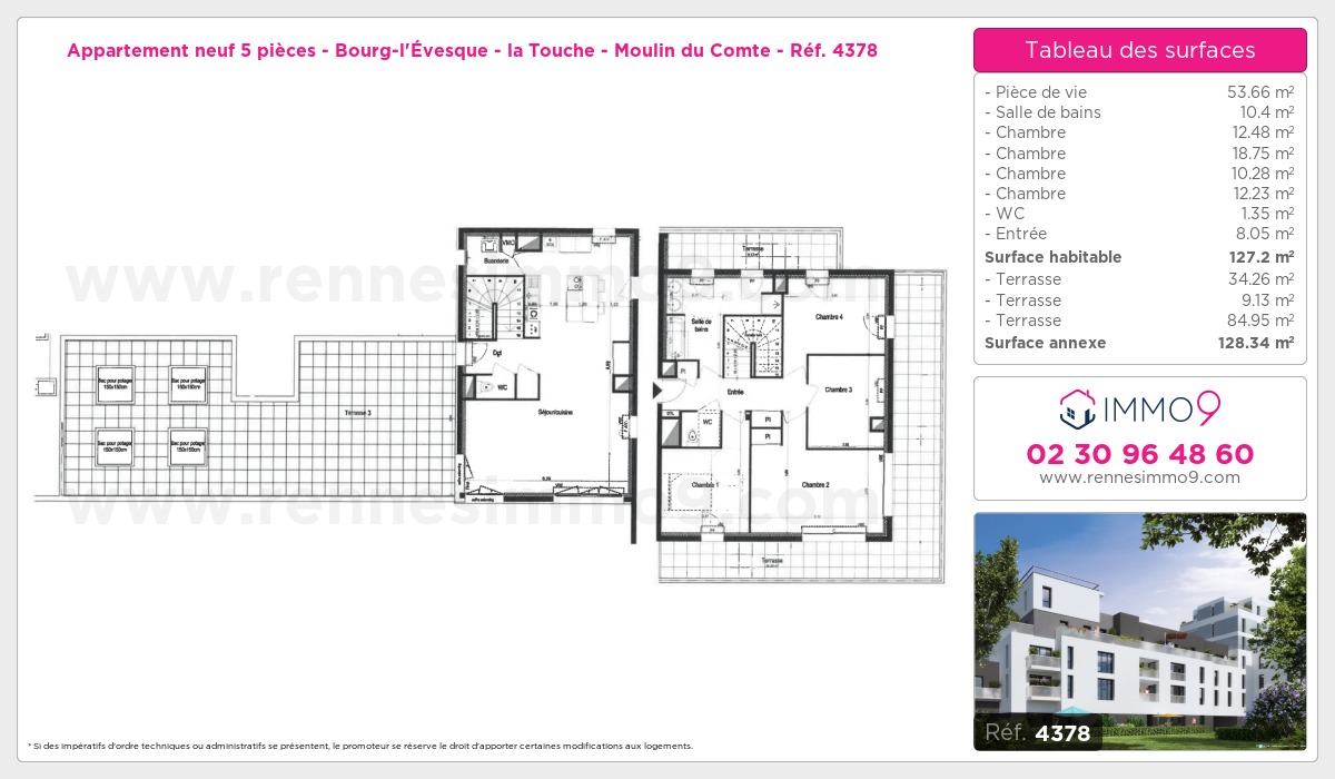 Plan et surfaces, Programme neuf  Référence n° 