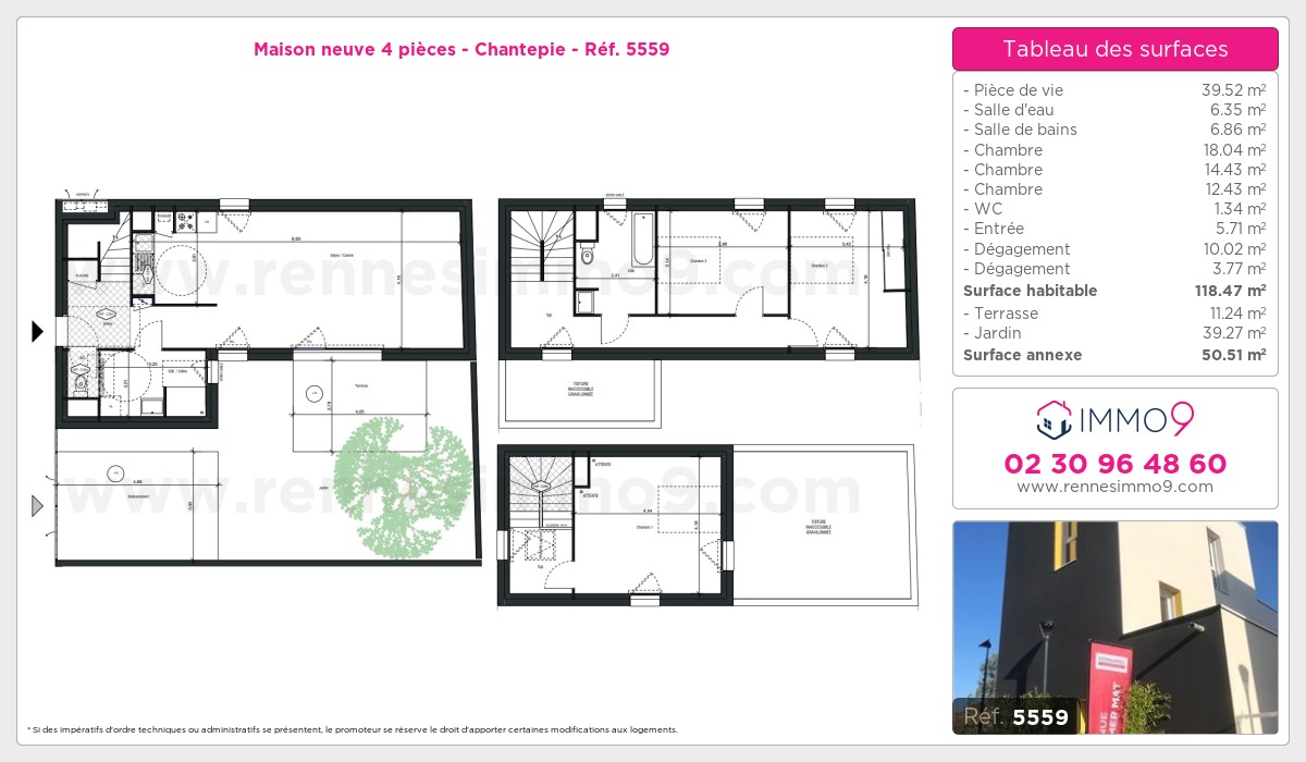 Plan et surfaces, Programme neuf  Référence n° 