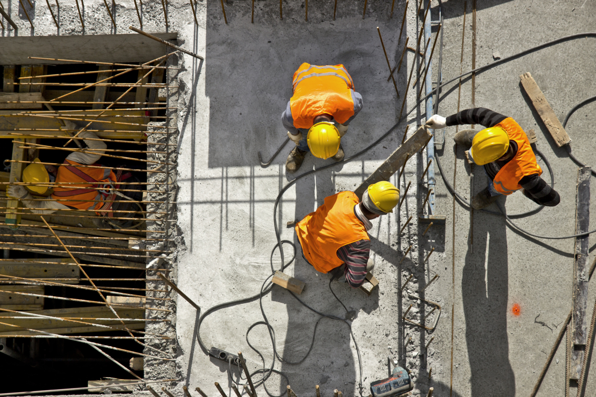 Ouvriers sur un chantier