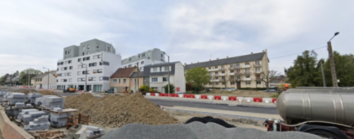 Formes architecturales des logements sur le boulevard de Vitré, à Longs-Champs, à Rennes