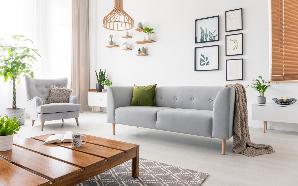 Maison neuve à Rennes Métropole – Salon moderne dans un maison