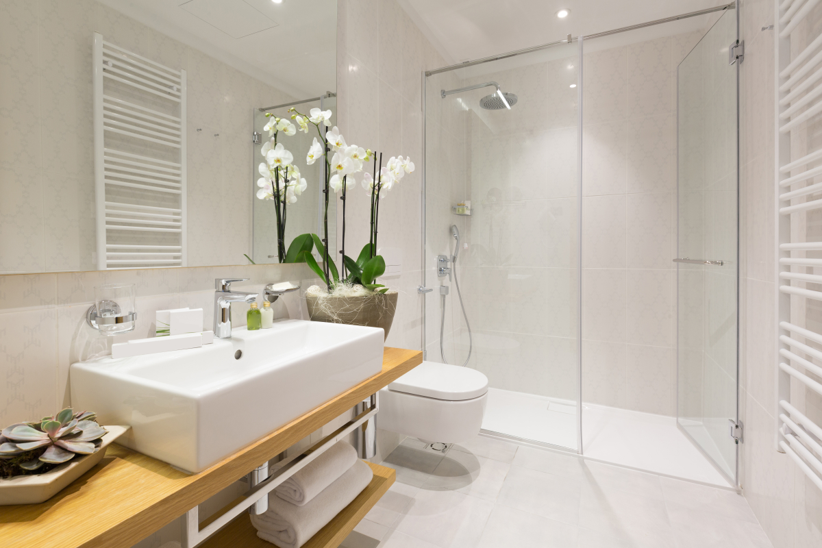 Maison neuve à Rennes Métropole – Salle de douche moderne