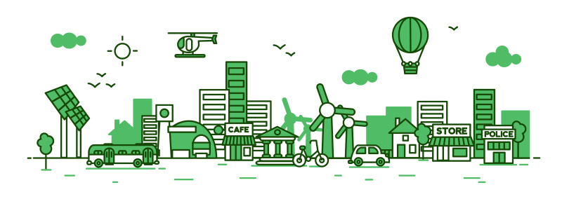 Développement durable à Rennes –  Illustration du concept de ville verte