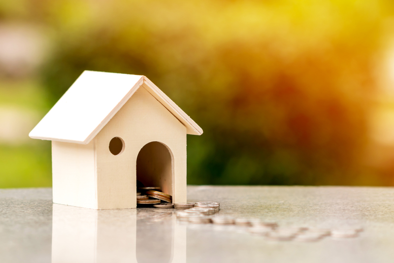 Comment choisir son locataire – De l'argent sort d’une maisonnette miniature en bois