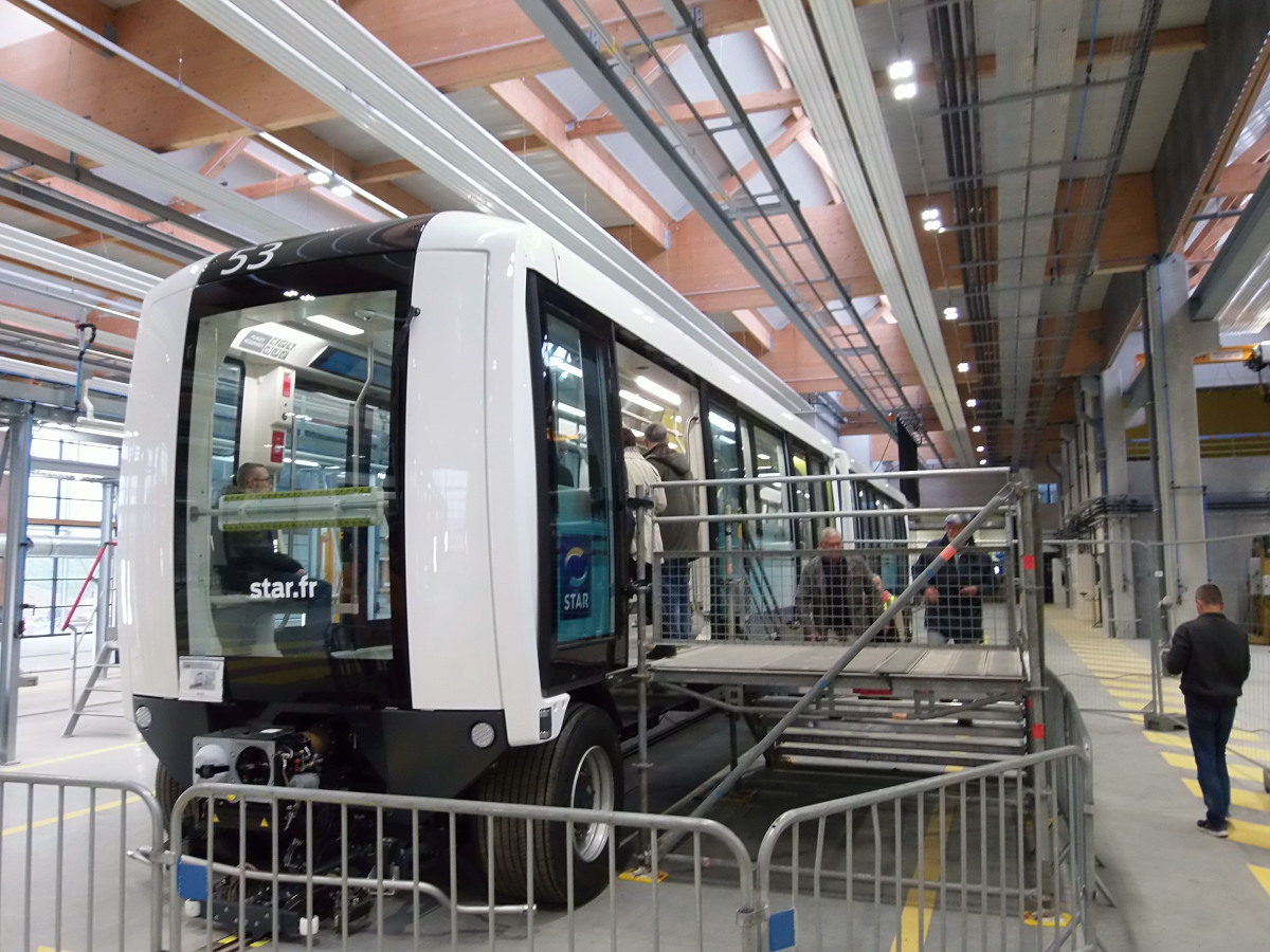 Ouverture Ligne B Métro Rennes – Une rame dans le garage atelier de Saint-Jacques-de-la-Lande