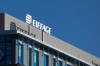 Eiffage à Rennes – Logo Eiffage sur un bâtiment de bureaux