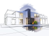 VEFA Rennes – rendu en 3D d’une maison moderne