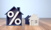 Maison miniature avec symbole du 0%