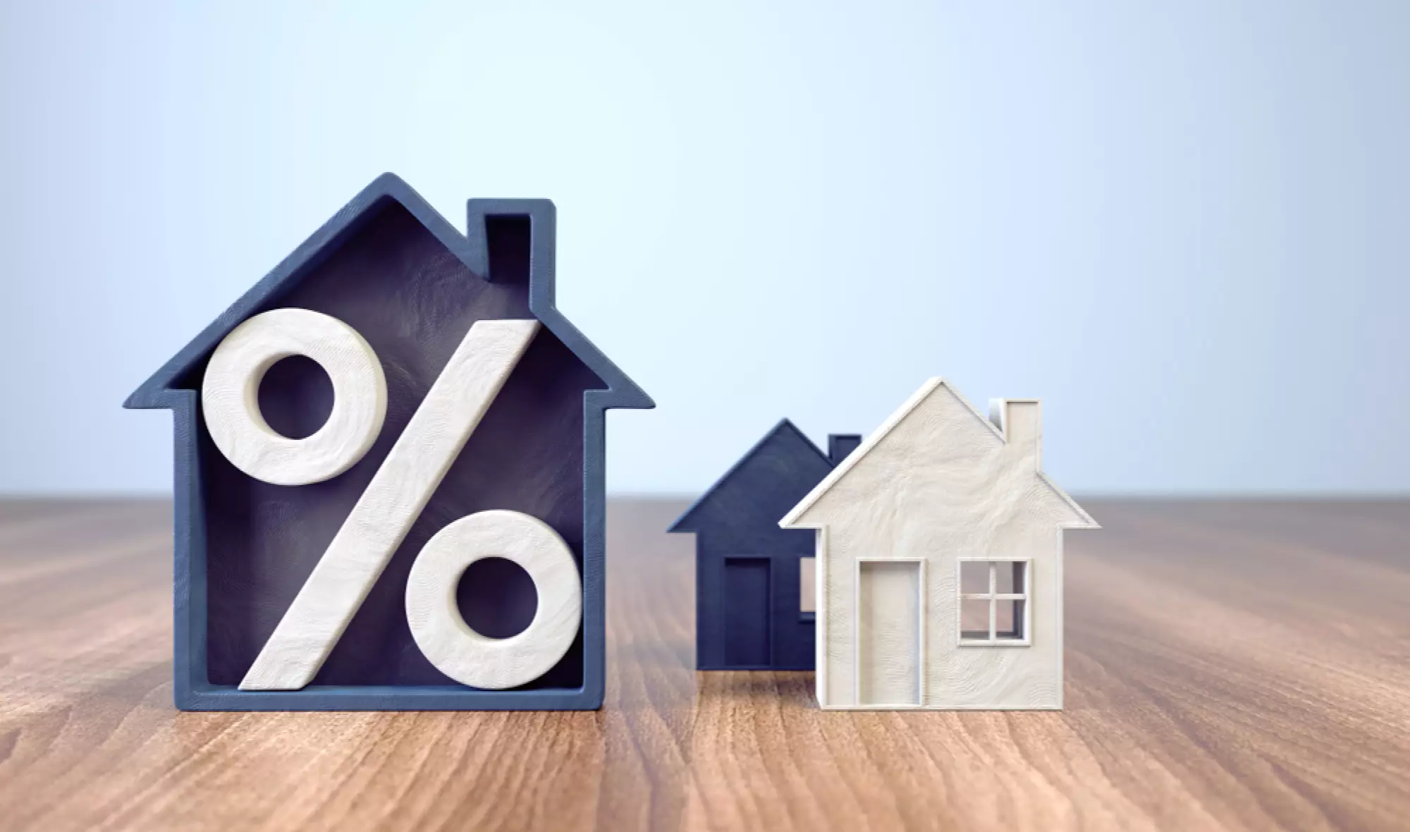 Maison miniature avec symbole du 0%