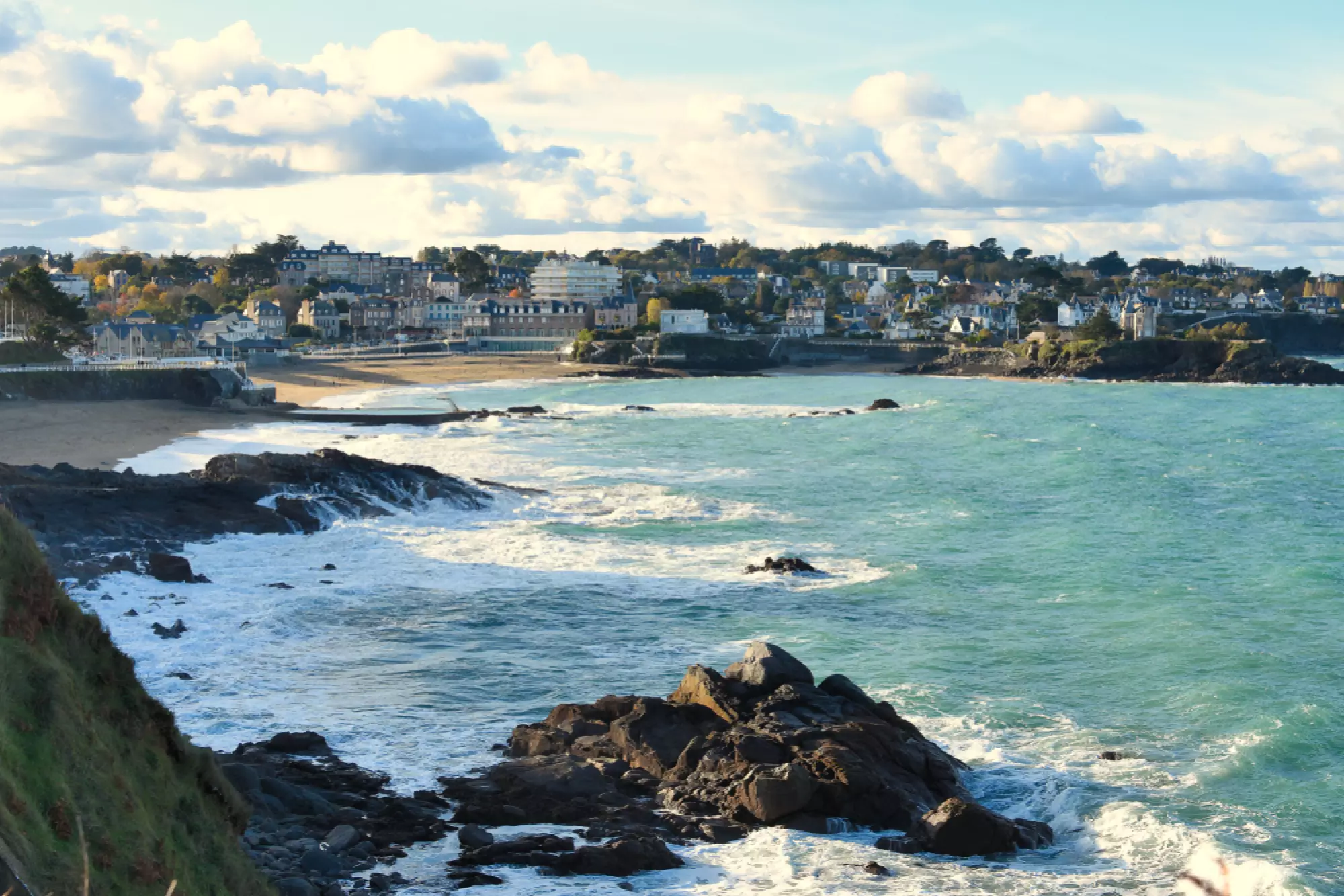 vue sur la baie de Saint-Brieuc en Bretagne