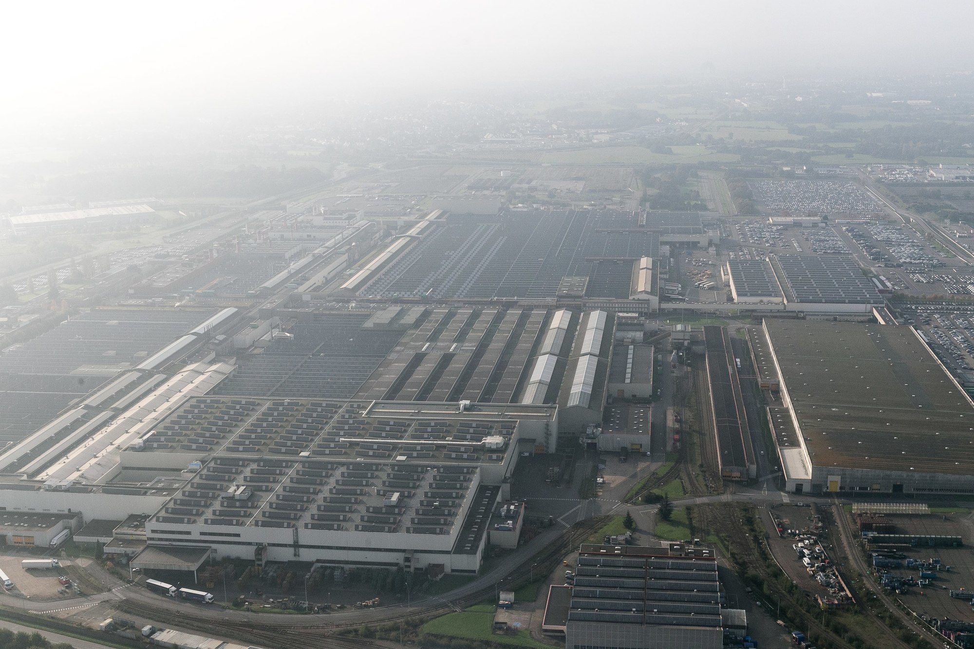 Vue aérienne de l’usine Stellantis
