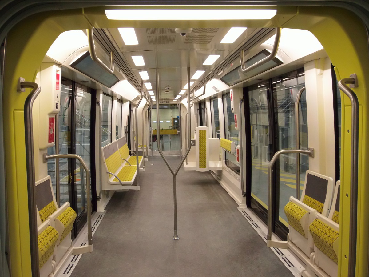 ligne B métro Rennes – L'intérieur d’une rame du CityVall