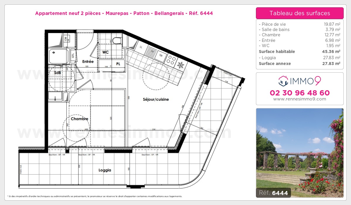 Plan et surfaces, Programme neuf  Référence n° 