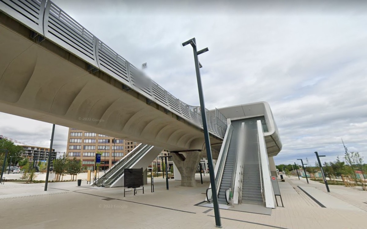 photo de la station de métro ligne B à Rennes via Silva