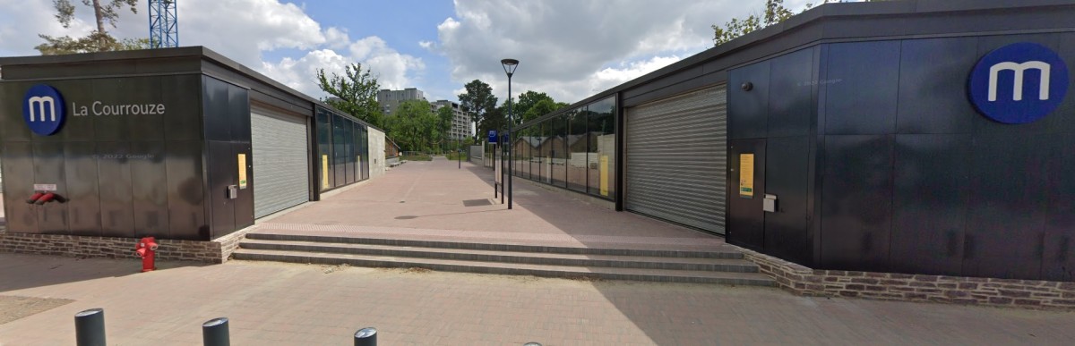 photo de la station de métro ligne B à Rennes la Courrouze