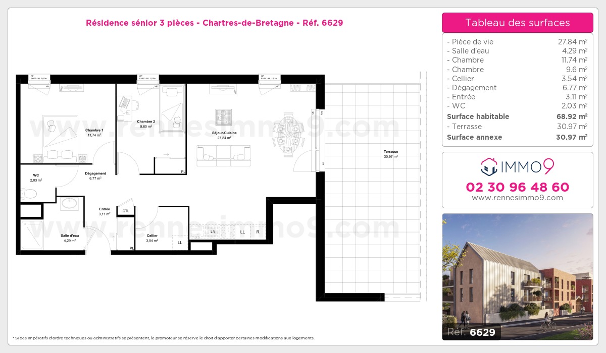 Plan et surfaces, Programme neuf  Référence n° 