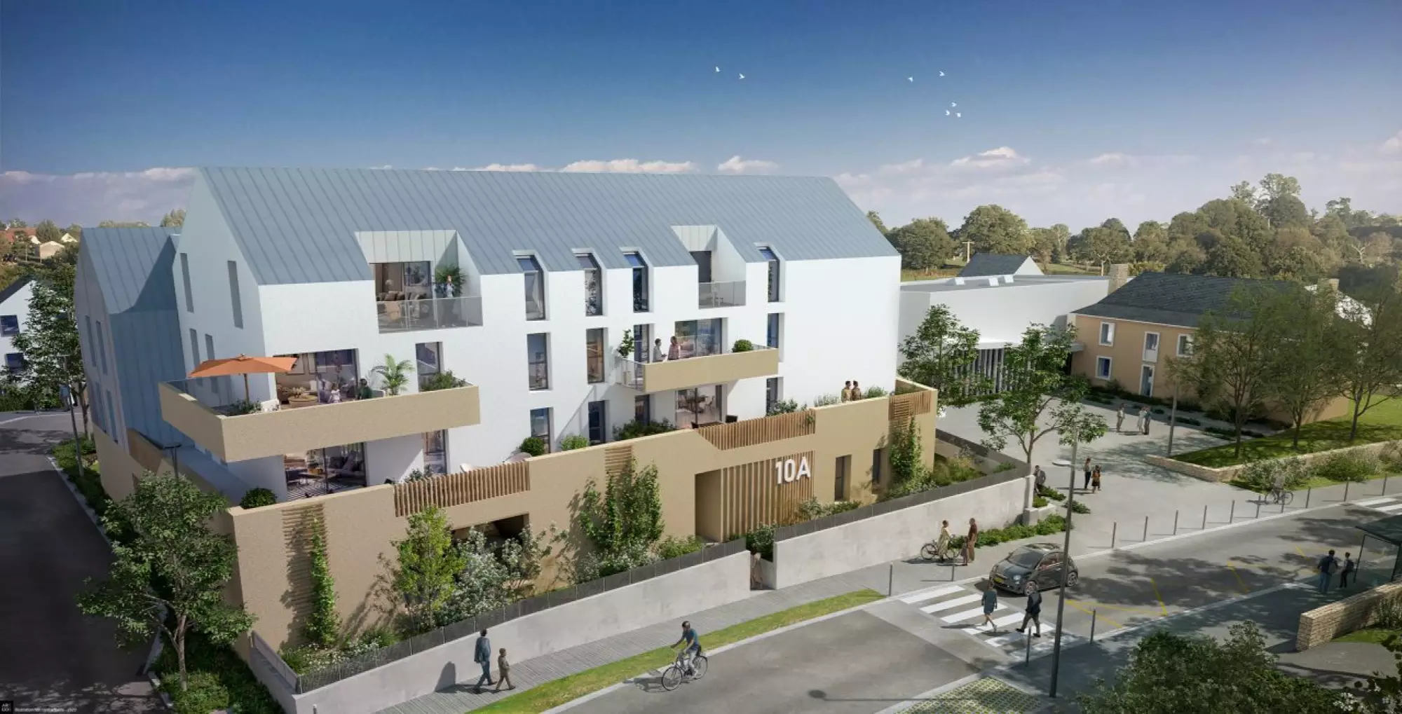 Appartements neufs à vendre Rennes à partir de 279 000€ - à Chevaigné - Programme Eclat Chevaigné